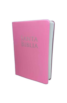 Biblia RVR 1960 Letra Grande Tamaño Manual Vinilo Rosa