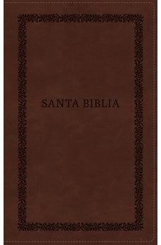 Biblia RVR 1960 Ultrafina Letra Grande Símil Piel Café con Cierre