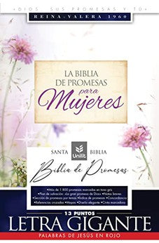 Biblia RVR 1960 de Promesas Letra Gigante Imitación Piel Floral con Cierre