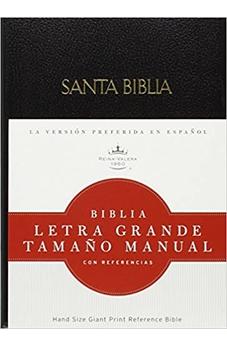 Biblia RVR 1960 Letra Grande Tamaño Manual Negro Tapa Dura