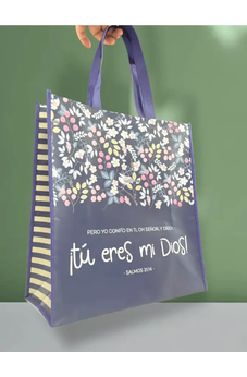 Image of Bolsa Tote Bag Grande a Todo Color Tú Eres Mi Dios