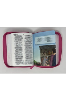 Biblia RVR 2020 para Niñas Rosada Vinilo con Cierre