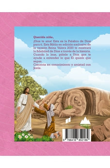 Biblia RVR 2020 para Niñas Rosada Tapa Dura