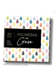 Image of Promesas de Gozo Cajita de 30 Tarjetas Pop Abiertas