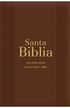 Image of Biblia RVR 1960 Letra Súper Gigante Marrón con Cierre con Índice