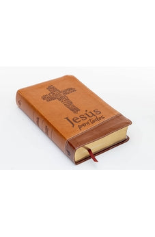 Biblia RVR 1960 Jesús para Todos Letra Grande Tamaño Manual Café Símil Piel con Índice