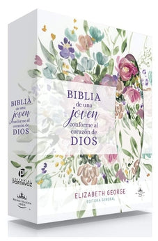 Biblia RVR 1960 de una Joven conforme al Corazón de Dios Lujo Flores