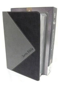 Biblia RVR 1960 de Estudio Thompson Piel Gris Duo