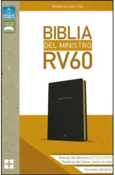 Biblia RVR 1960 del Ministro Ultrafina Piel Negro
