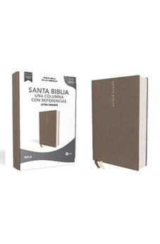 Image of Biblia NBLA una Columna con Referencias Letra Grande Tapa Dura Tela Gris Letra Roja