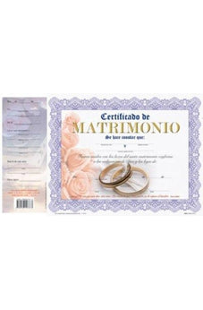 Certificado De Matrimonio(Argollas)