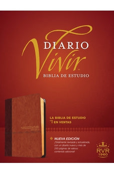 Biblia RVR 1960 de Estudio Diario Vivir Café Café Claro Sentipiel