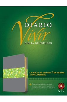 Biblia NTV de Estudio Diario Vivir Letra Grande Sentipiel Gris Verde