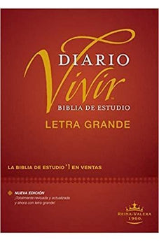 Biblia RVR 1960 de Estudio Diario Vivir Letra GrandeVino Tinto Tapa Dura Índice