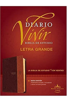 Biblia RVR 1960 de Estudio Diario Vivir Letra GrandeCafé Café Claro Sentipiel