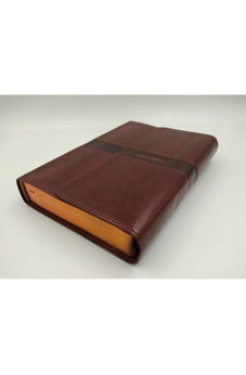Biblia RVR 1960 Letra Grande Tamaño Manual Marron Símil Piel y Solapa con Iman