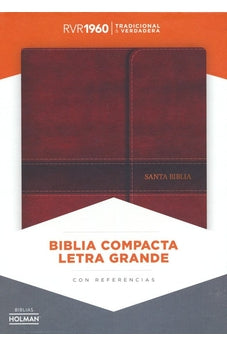 Image of Biblia RVR 1960 Compacta Marrón Símil Piel con Solapa con Iman