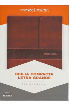 Biblia RVR 1960 Compacta Marron Símil Piel con Índice y Solapa con Iman