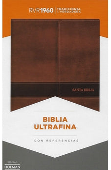Biblia RVR 1960 Ultrafina Marron Símil Piel y Solapa con Iman