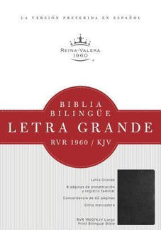 Image of Biblia RVR 1960 KJV Bilingüe Letra Grande Piel Negro