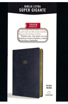 Biblia RVR 1909 Letra Súper Gigante Símil Piel Negro