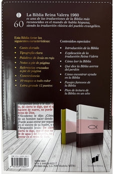 Biblia RVR 1960 Letra Grande Tamaño Manual Tricolor Rosa Blanco Marron