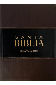 Biblia RVR 1960 Letra Súper Gigante Madera Oscuro con Cierre con Índice