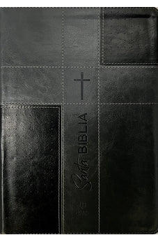 Biblia RVR 1960 Letra Súper Gigante Gris Negro con Cierre con Índice