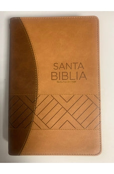 Image of Biblia RVR 1960 Letra Grande Tamaño Manual Café Café Rectángulos con Cierre
