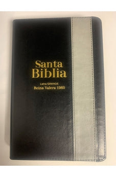 Image of Biblia RVR 1960 Letra Grande Tamaño Manual Negra Gris