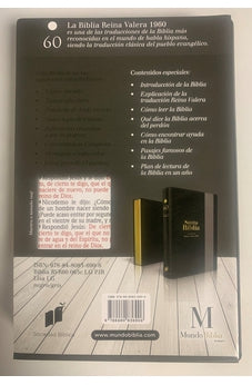 Image of Biblia RVR 1960 Letra Grande Tamaño Manual Negra Gris