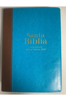 Biblia RVR 1960 Letra Gigante Turquesa Marrón