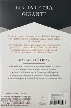 Image of Biblia RVR 1960 Letra Gigante Piel Marrón con Índice