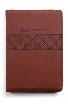 Biblia RVR 1960 de Promesas Letra Gigante Café con Índice con Cierre