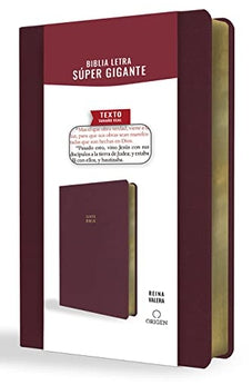 Biblia RVR 1909 Letra Súper Gigante Símil Piel Vinotinto