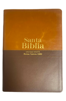 Biblia RVR 1960 Letra Súper Gigante Piel Café Café con Cierre