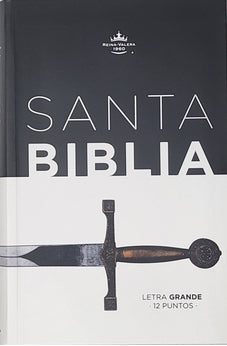 Biblia RVR 1960 Letra Grande Tamaño Manual Tapa Flex Espada con Índice