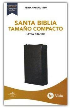 Biblia RVR 1960 Compacta Negro con Cierre