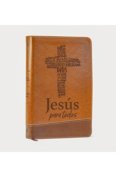 Biblia RVR 1960 Jesús para Todos Letra Grande Tamaño Manual Café Símil Piel