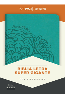 Image of Biblia RVR 1960 Letra Súper Gigante Aqua Símil Piel con Índice